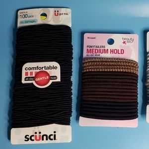 Set of 3 Scunci ponytail holders